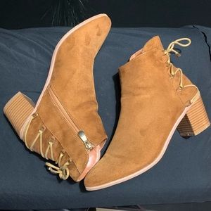 Tan booties